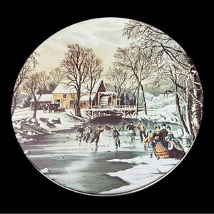 Vintage - Currier & Ives WINTER PASTIME Tin